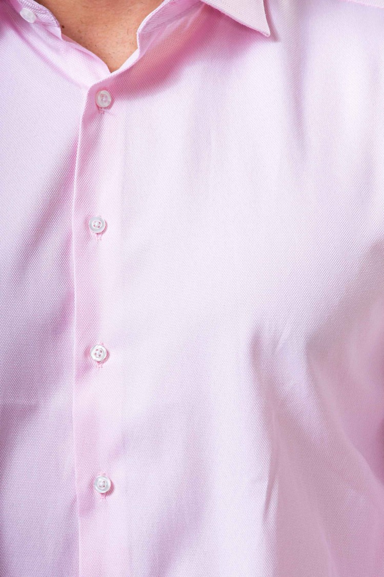 Camisa de vestir semientallada falso liso