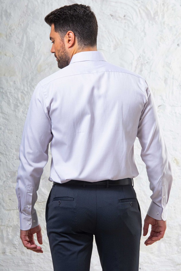 Camisa de vestir semientallada falso...