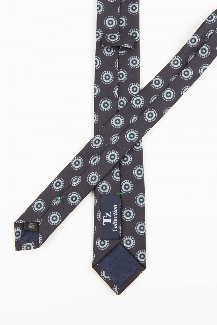 Corbata seda pala estrecha