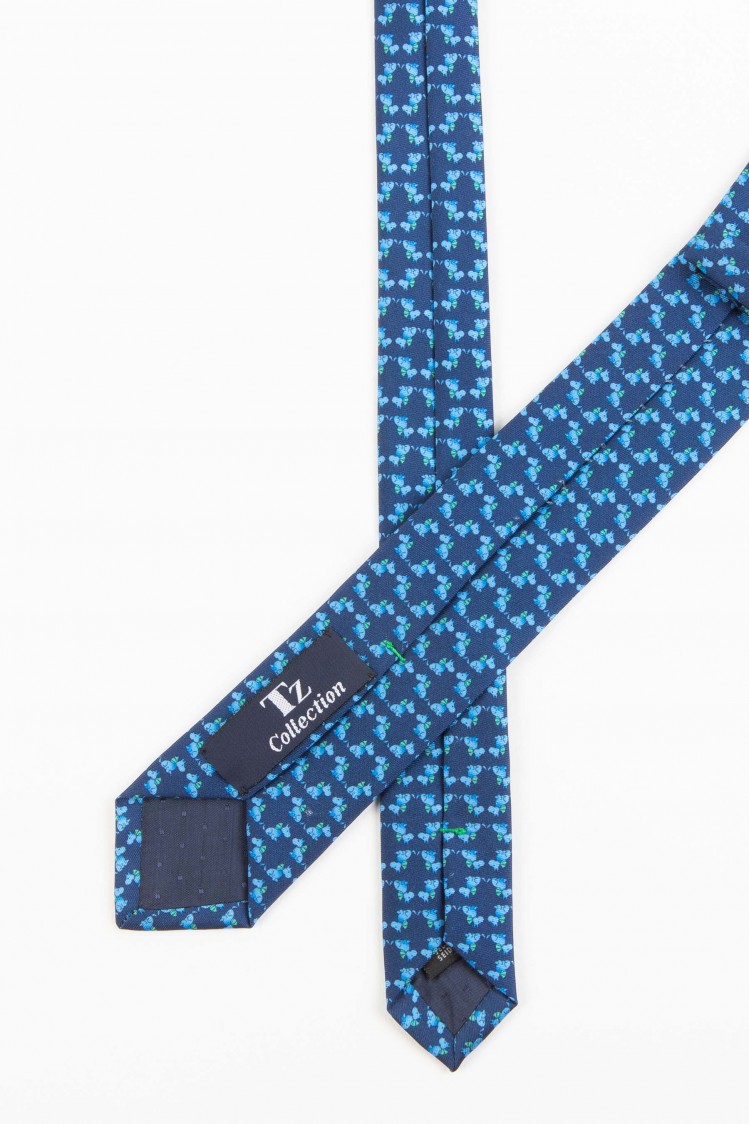 Corbata seda pala estrecha