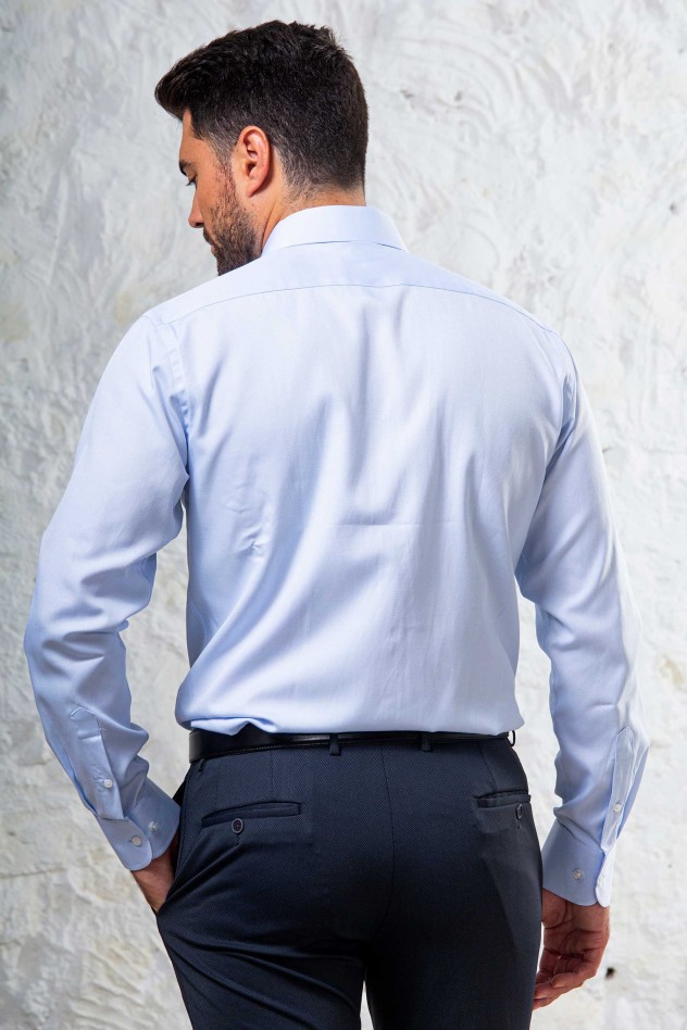 Camisa de vestir semientallada falso...