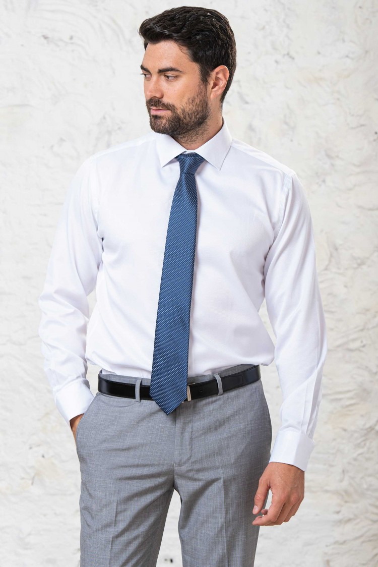 Camisa de vestir semientallada de microestructura