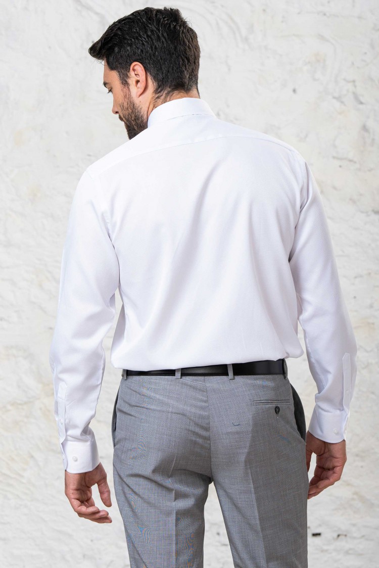 Camisa de vestir semientallada de microestructura