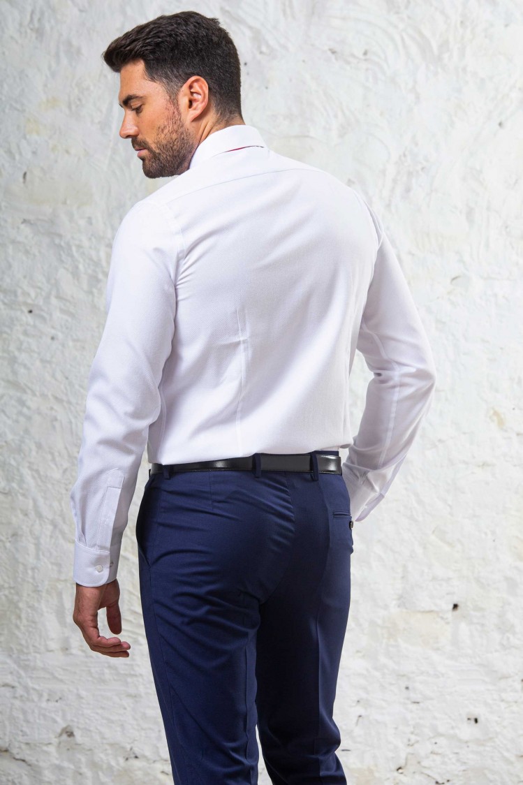 Camisa de vestir entallada de microestructura
