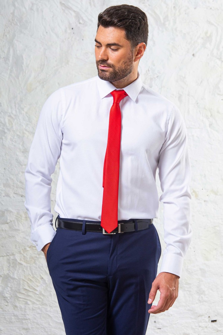 Camisa de vestir entallada de microestructura