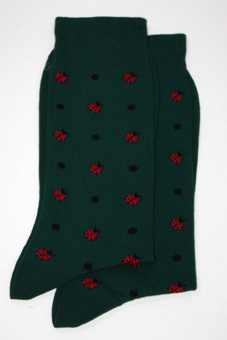 Calcetín fantasía mariquitas