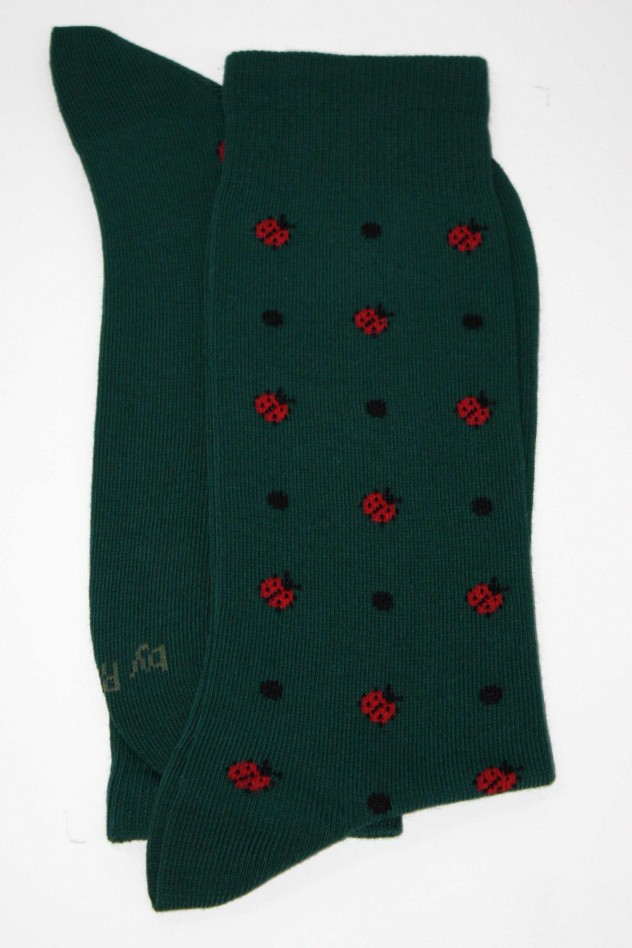 Calcetín fantasía mariquitas