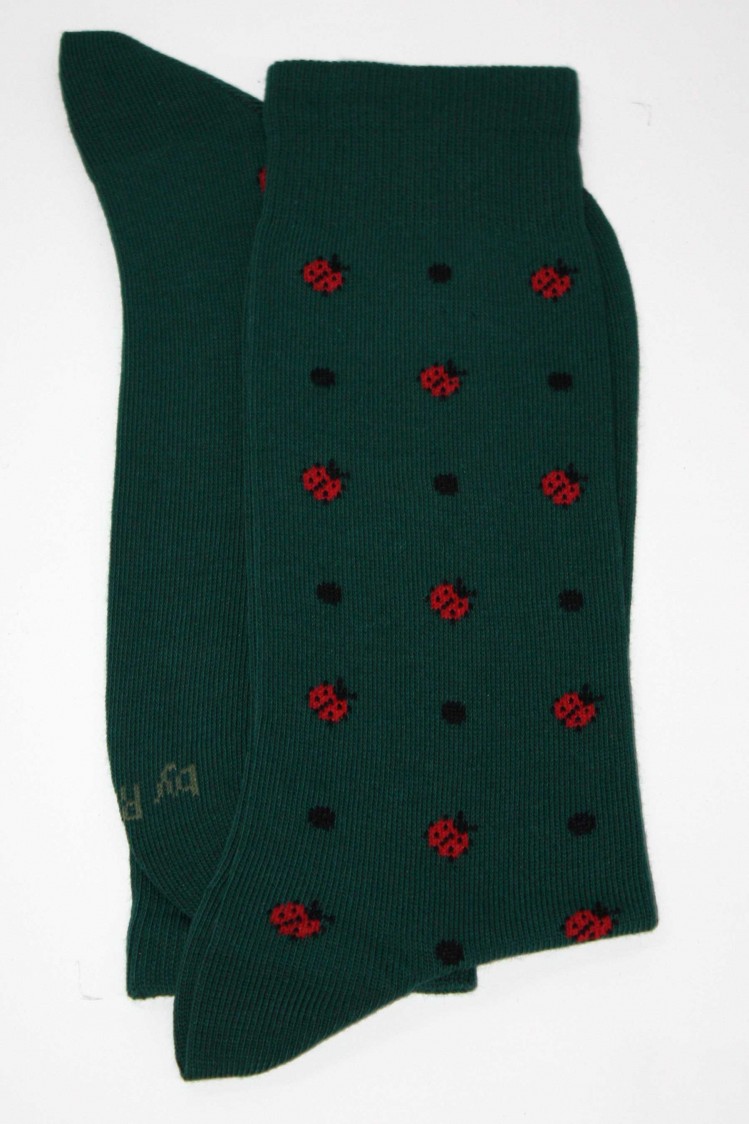 Calcetín fantasía mariquitas