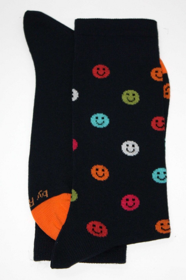 Calcetín fantasía emoticono multicolor