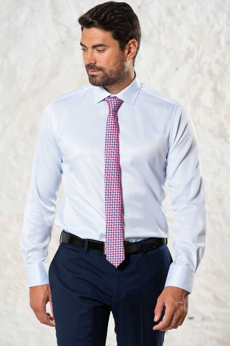 Camisa de vestir entallada de microestructura