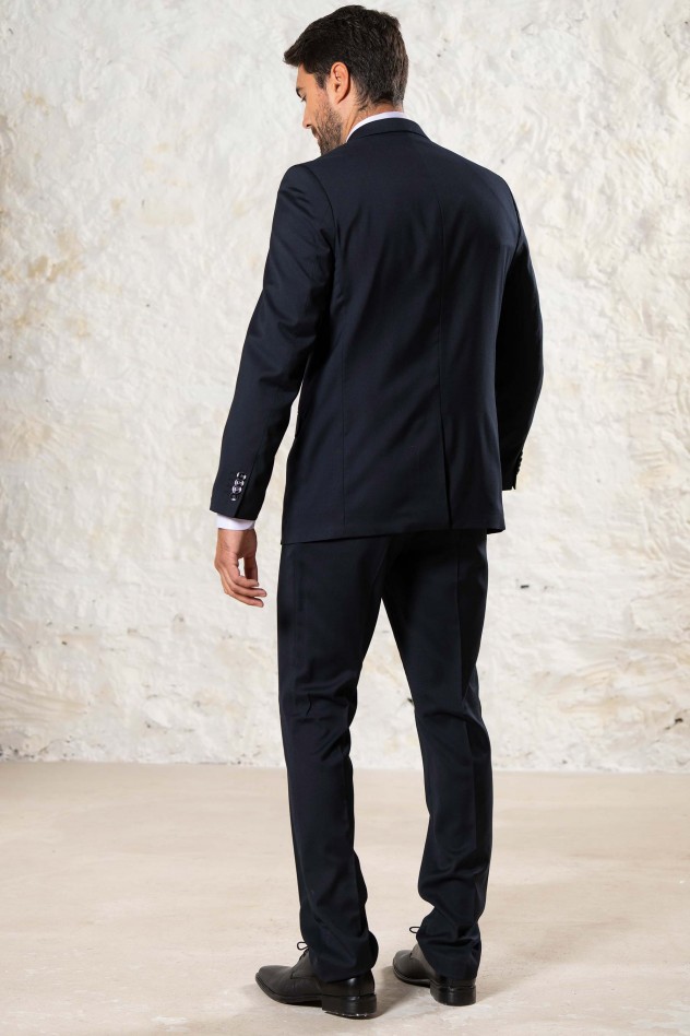 Traje liso elástico Regular Fit