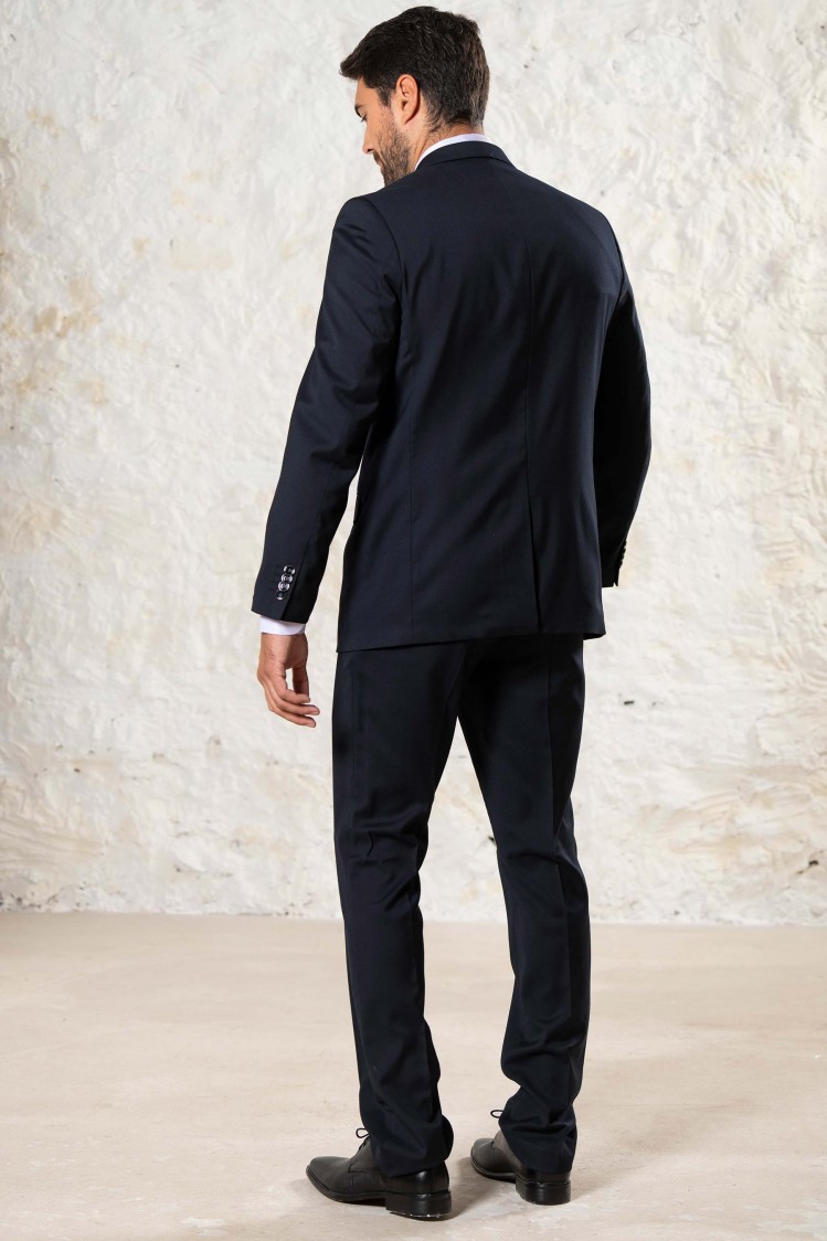 Traje liso elástico Regular Fit