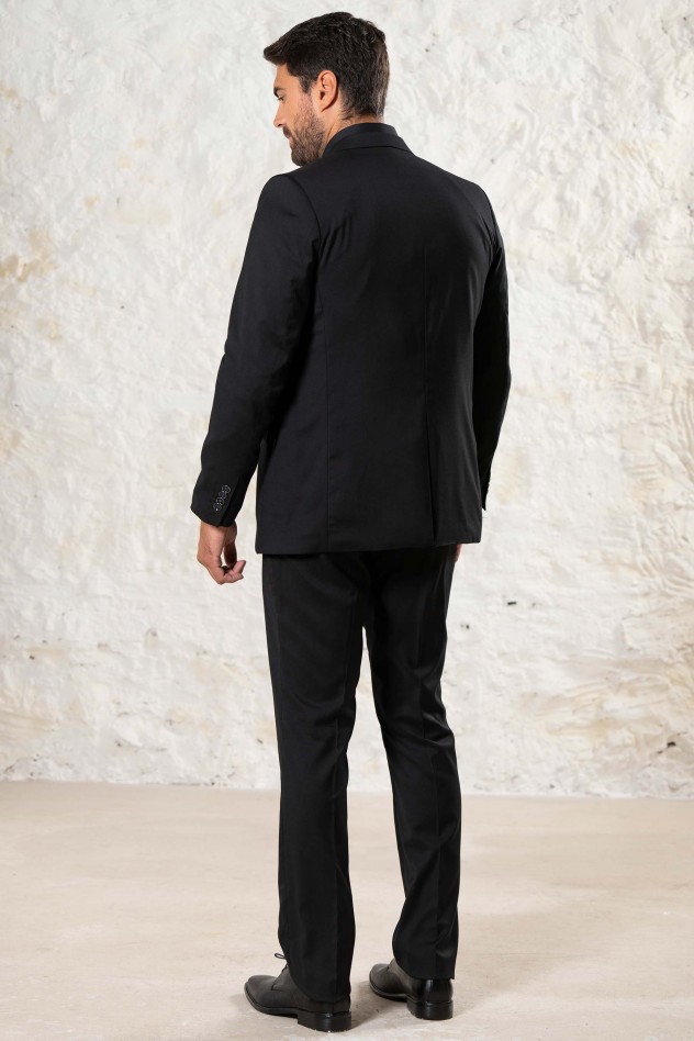 Traje liso elástico Regular Fit