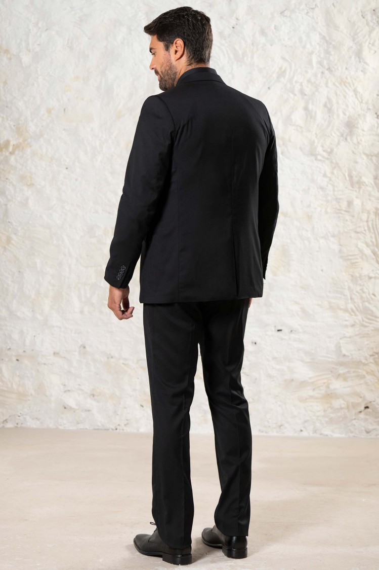 Traje liso elástico Regular Fit