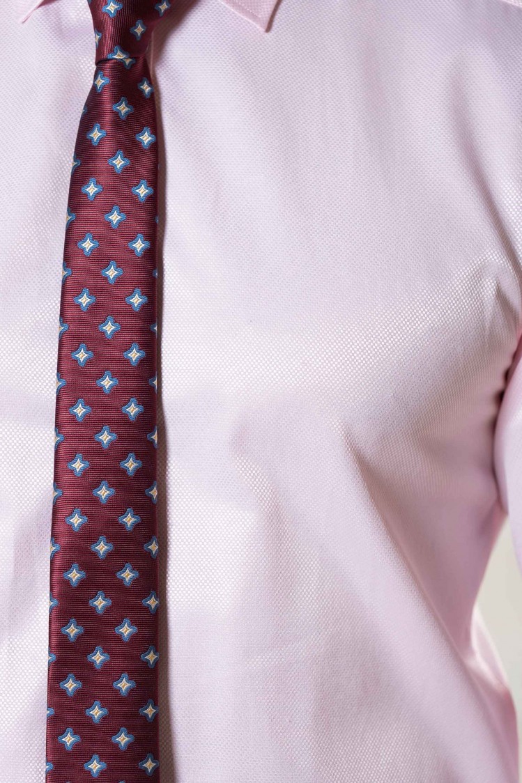 Camisa de vestir entallada de microestructura