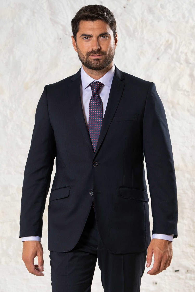 Traje liso elástico Regular Fit