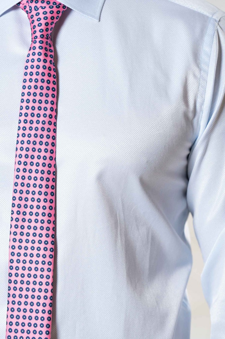 Camisa de vestir entallada de microestructura