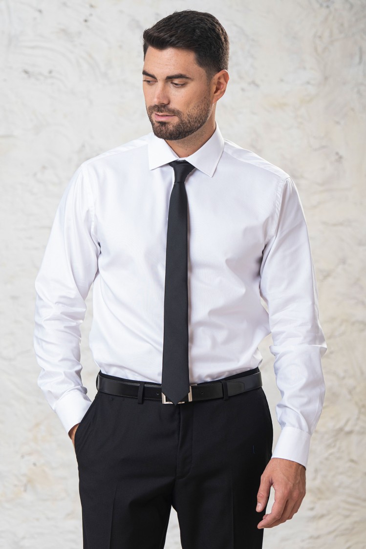 Camisa de vestir semientallada mini oxford