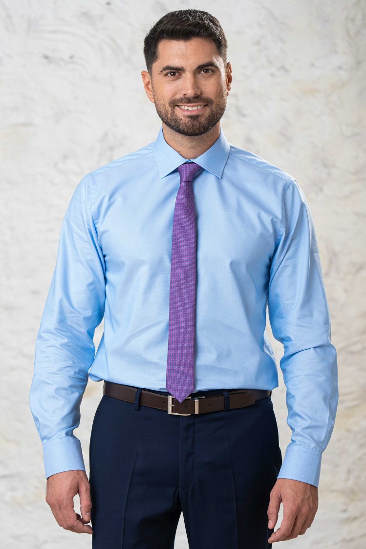 Camisa de vestir semientallada mini oxford