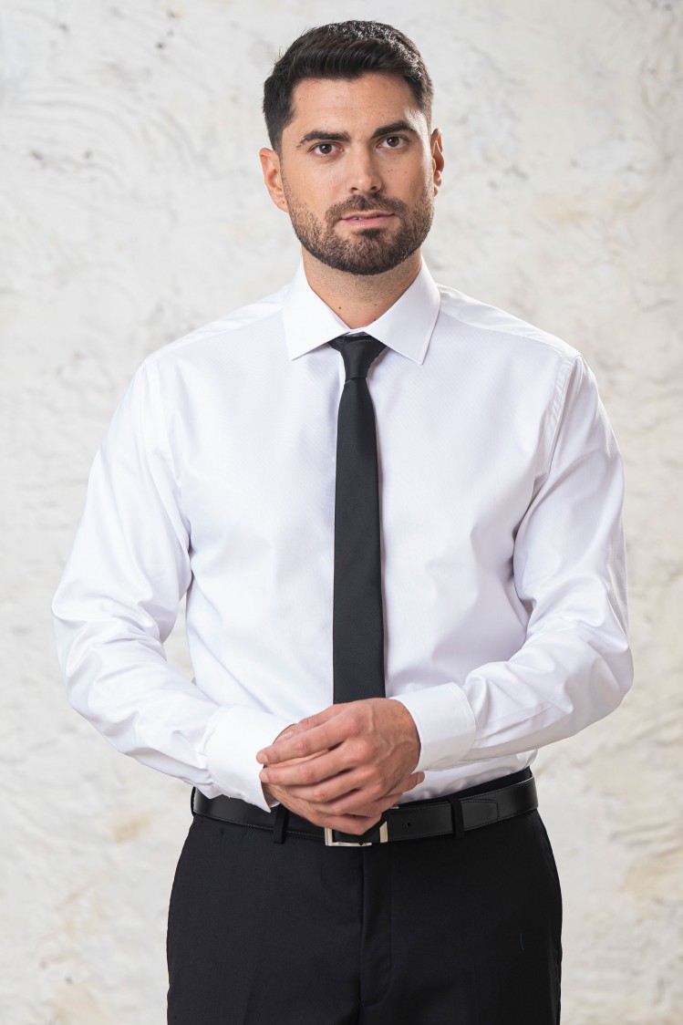 Camisa de vestir semientallada mini oxford