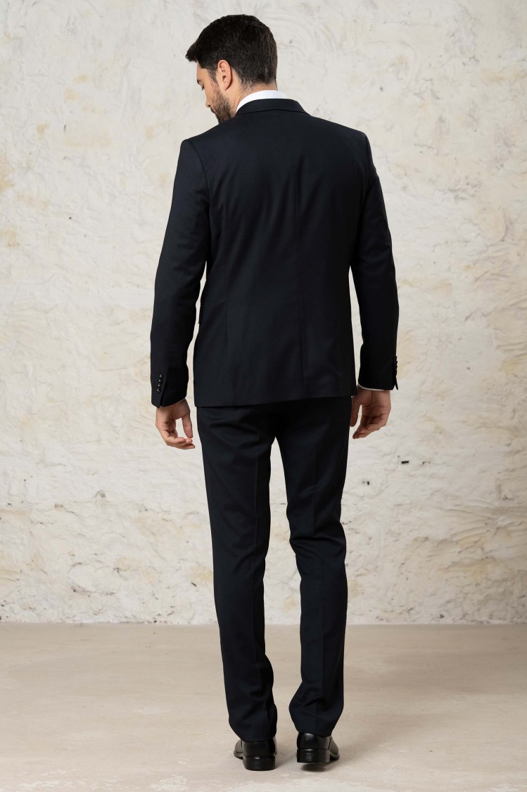 Traje elástico liso Slim Fit