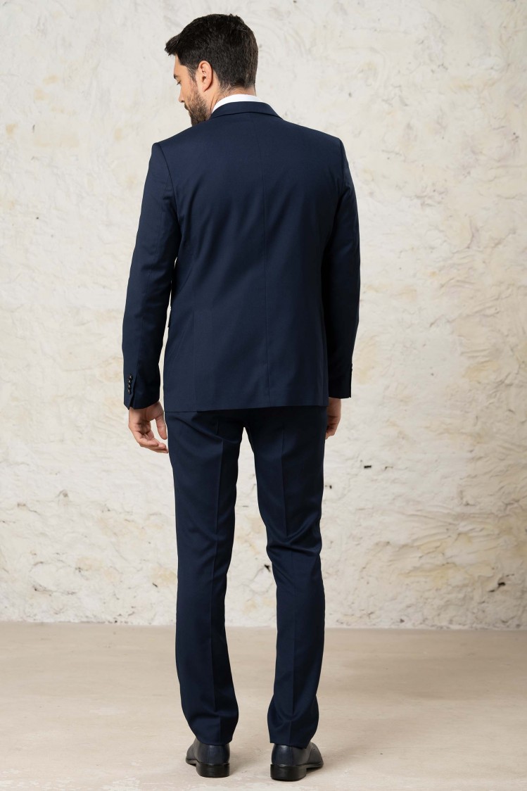 Traje elástico liso Slim Fit