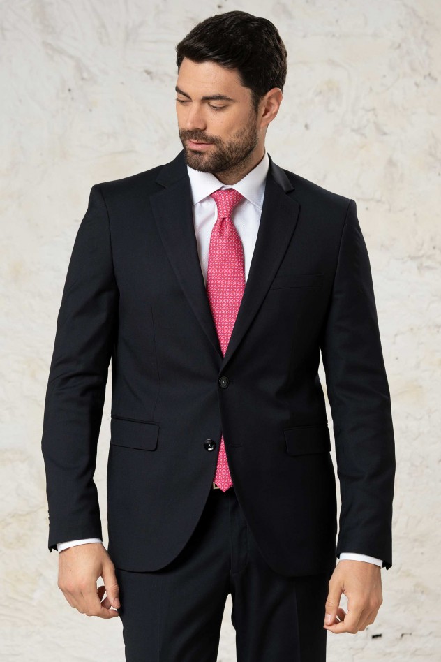 Traje elástico liso Slim Fit