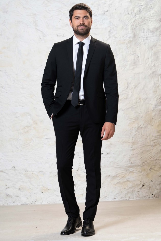 Traje liso elástico Extra Slim con...