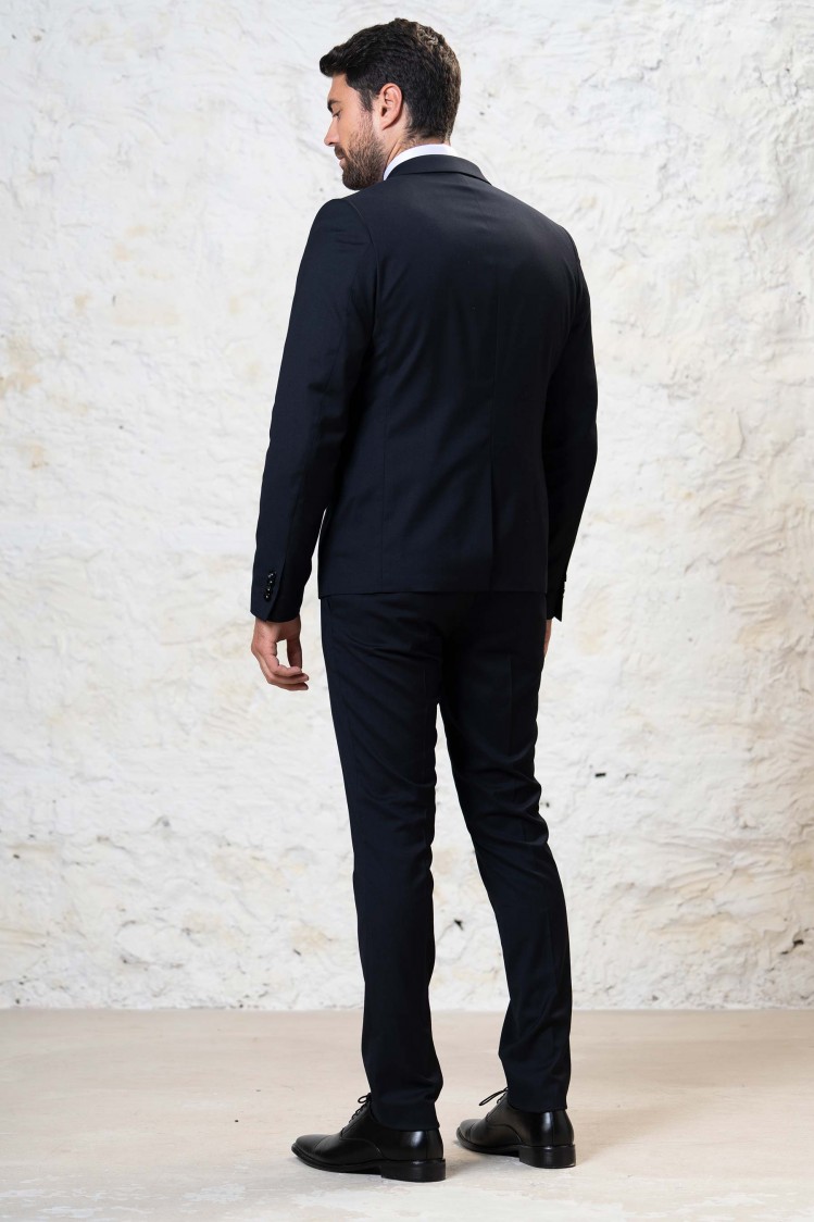 Traje liso elástico Extra Slim con relojera