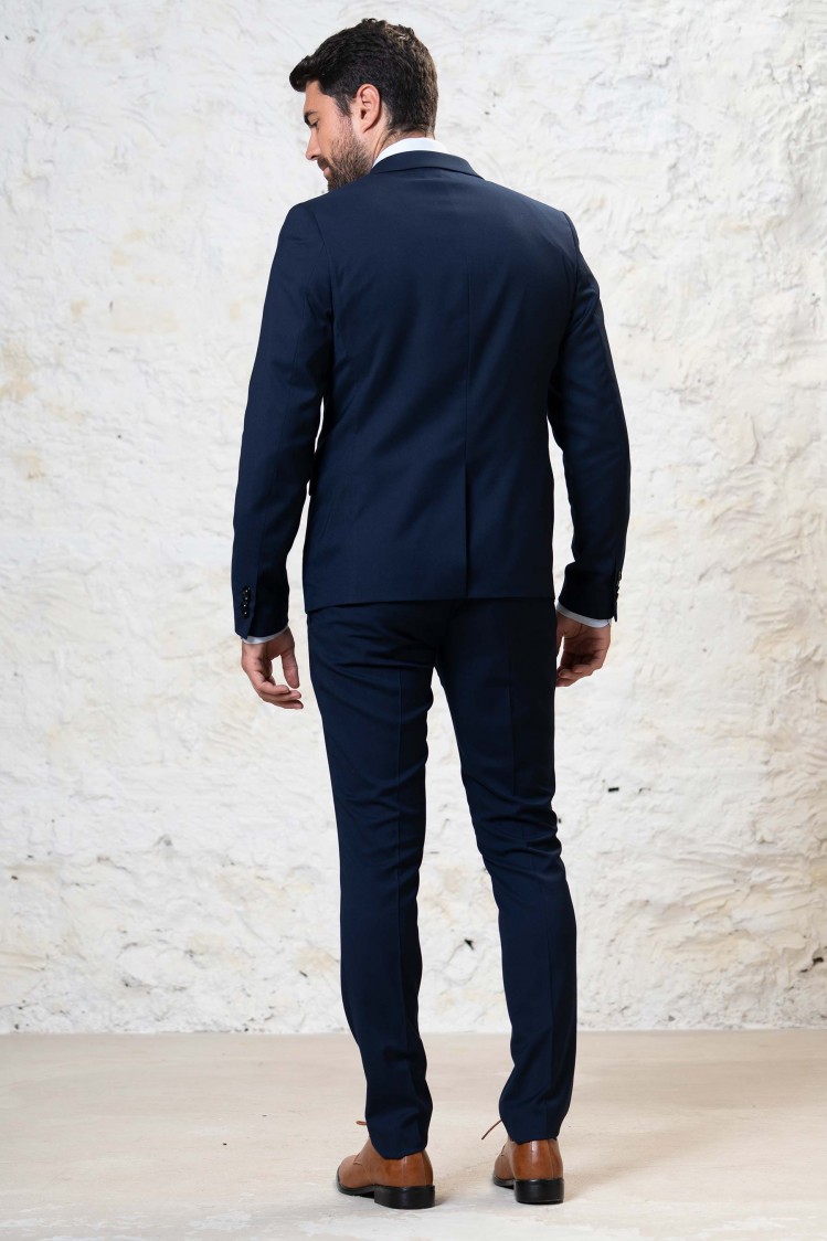 Traje liso elástico Extra Slim con relojera