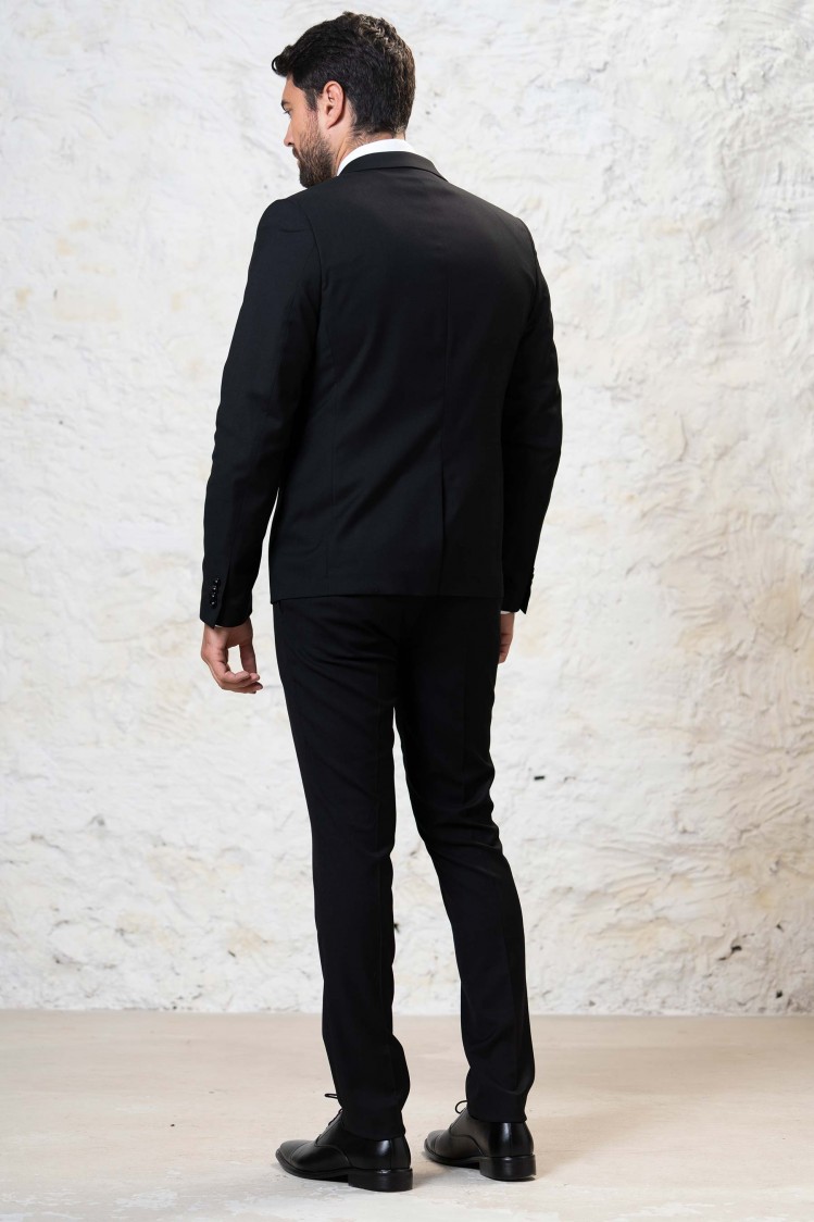 Traje liso elástico Extra Slim con relojera