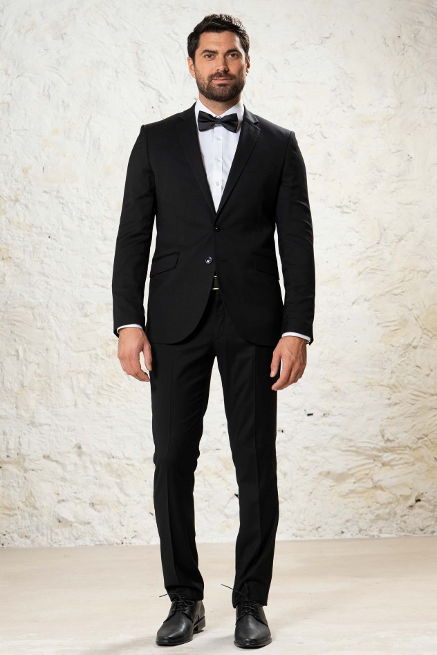 Traje elástico liso Slim Fit