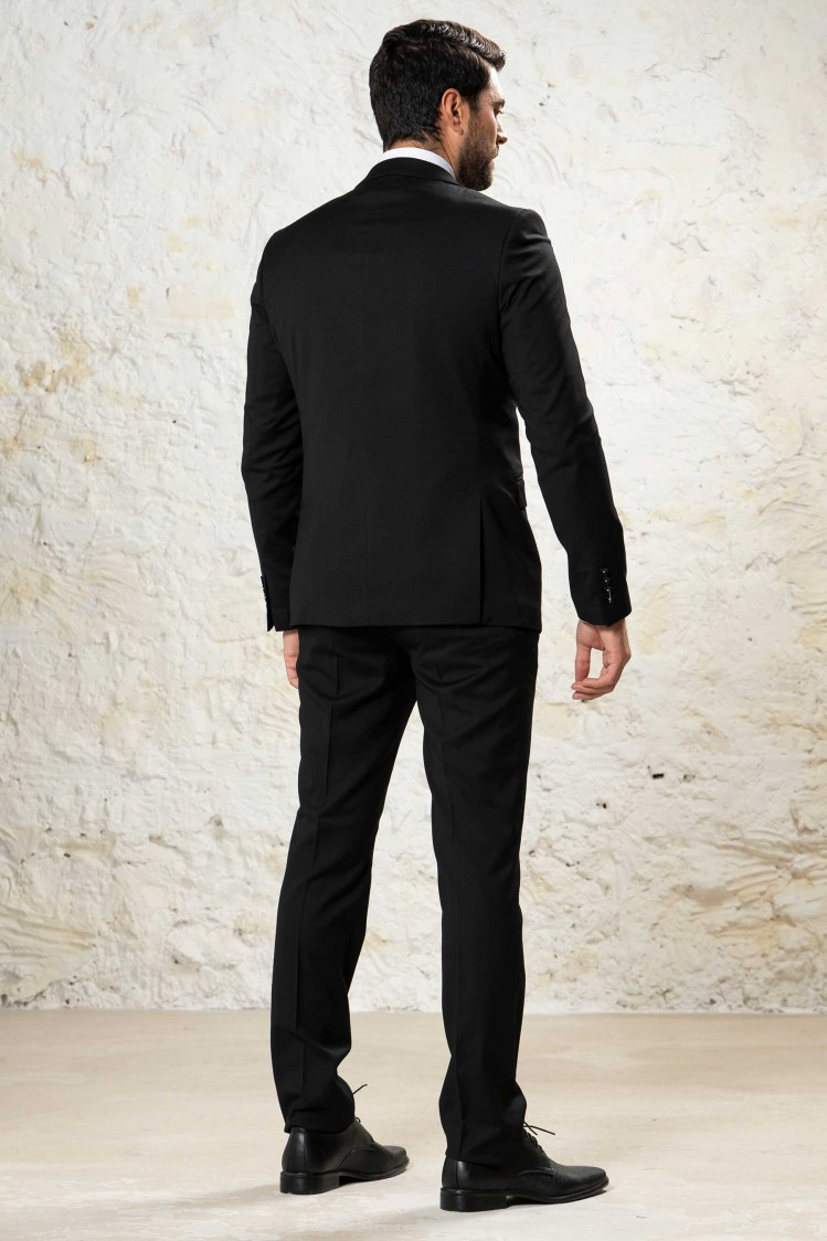 Traje elástico liso Slim Fit