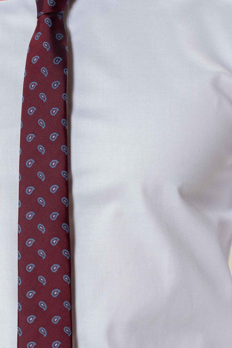 Camisa de vestir entallada microcuadrillé