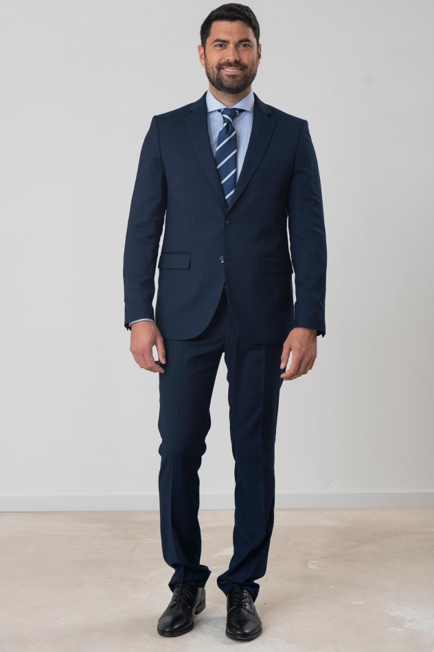 Traje elástico liso Regular Fit