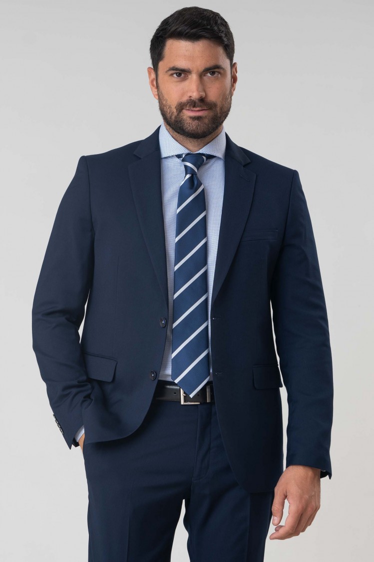 Traje elástico liso Regular Fit