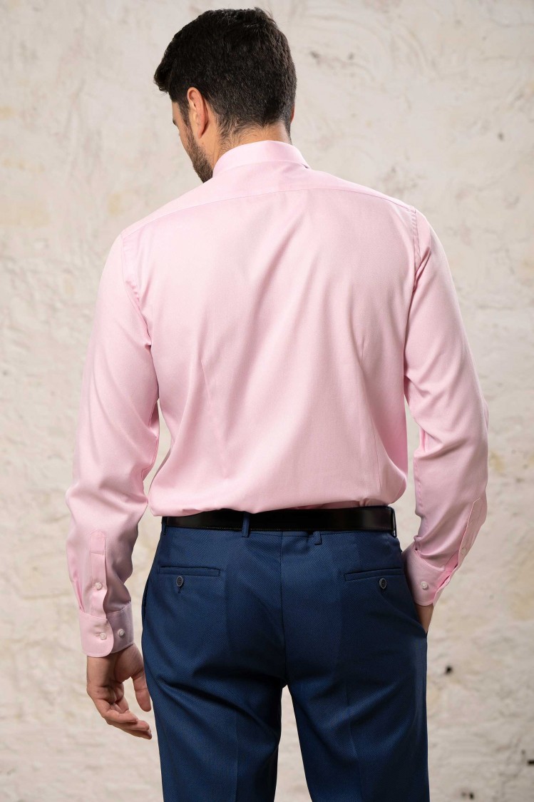 Camisa de vestir entallada falso liso