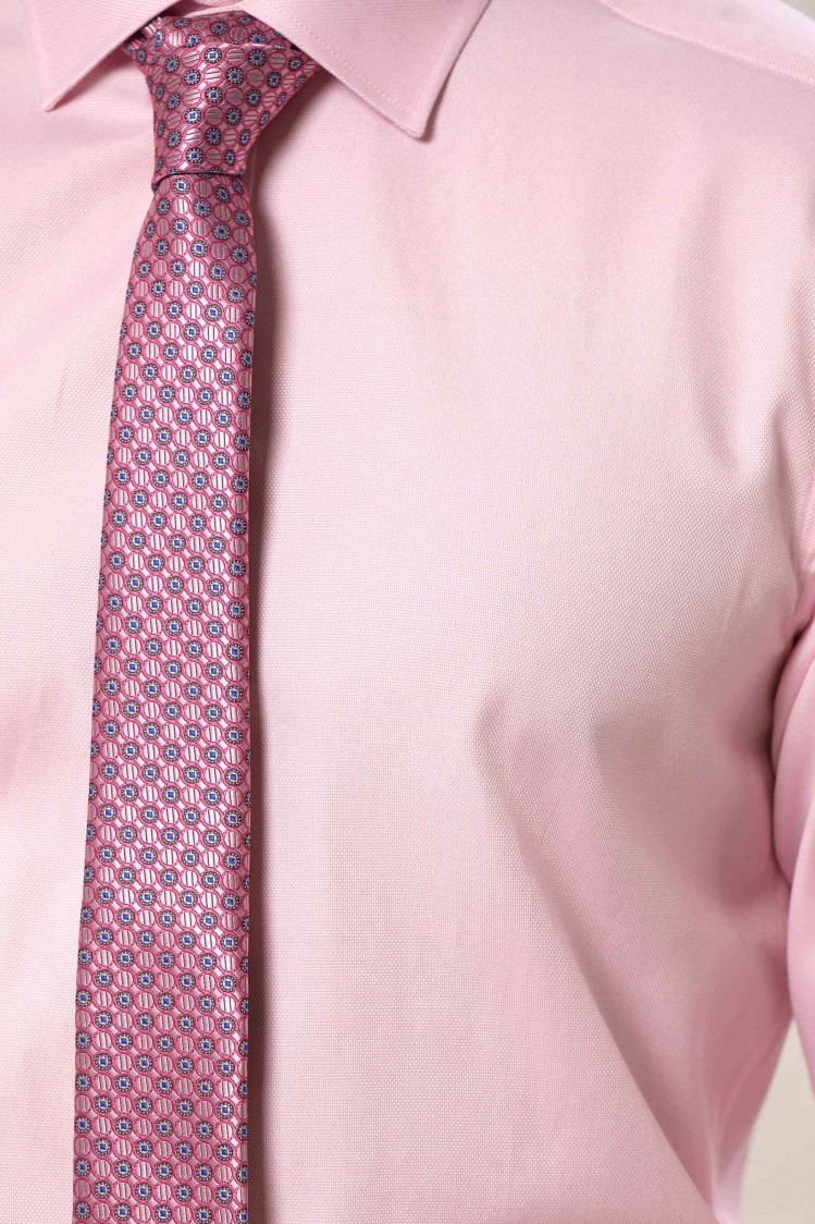 Camisa de vestir entallada falso liso