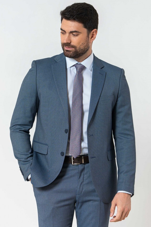 Traje elástico estructura ovalada Slim Fit