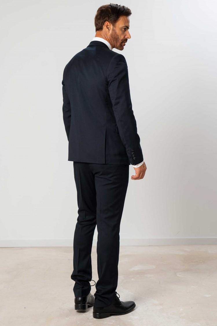 Traje elástico liso Slim Fit