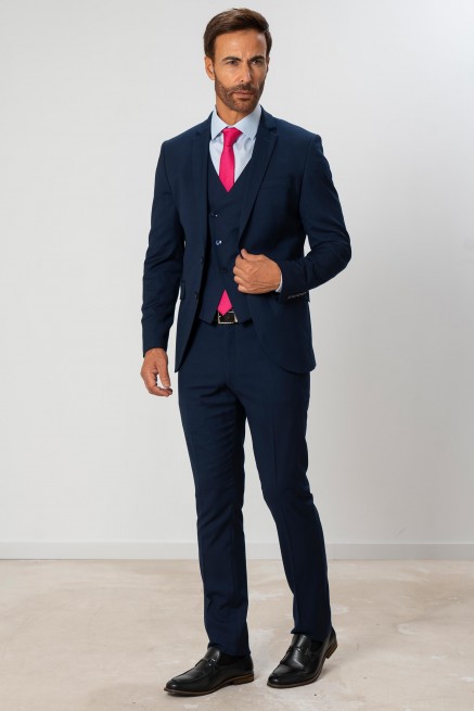Traje elástico liso Slim Fit 2