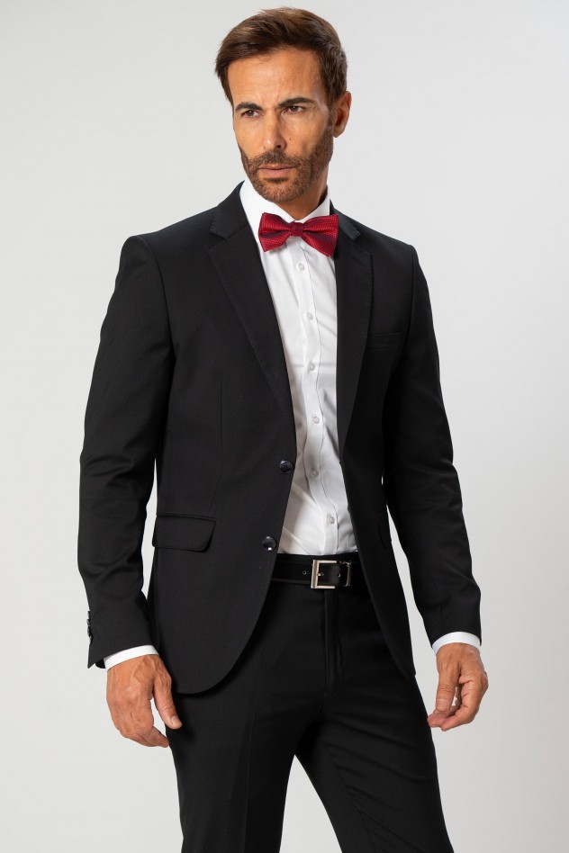 Traje elástico liso Slim Fit