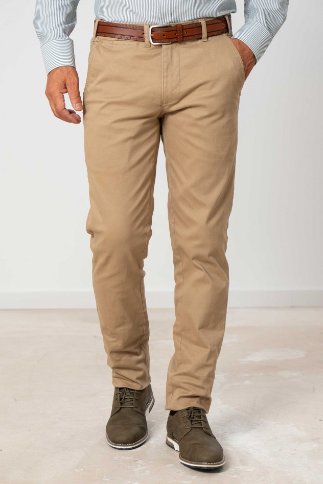 Pantalón chino elástico Slim Fit