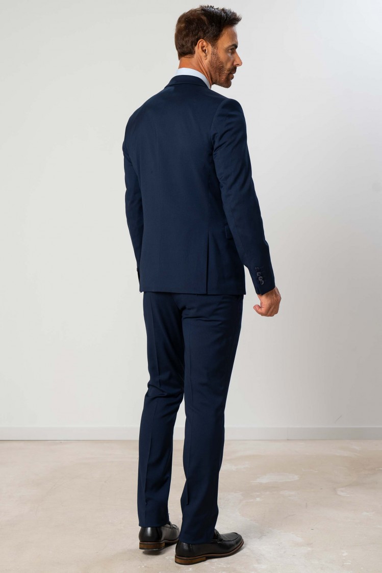 Traje elástico liso Slim Fit