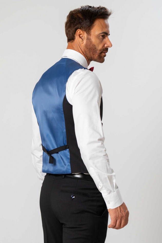 Chaleco cruzado elástico liso