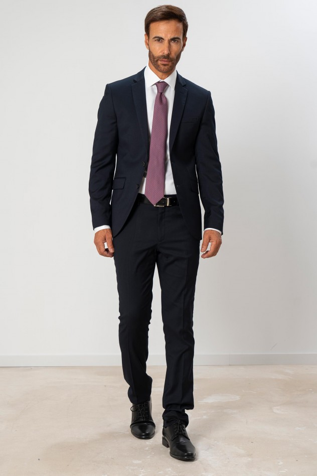 Traje elástico liso Slim Fit