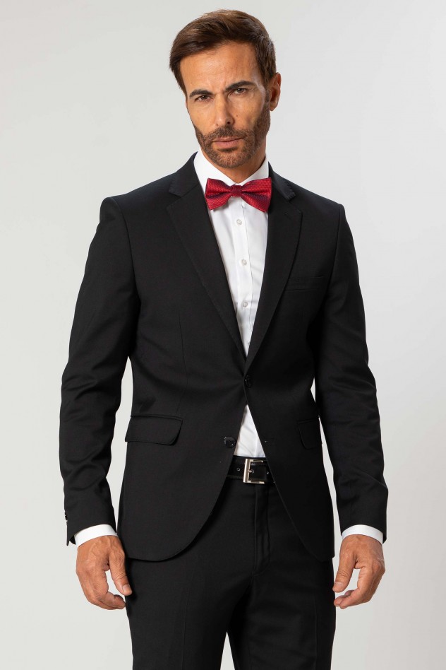 Traje elástico liso Slim Fit
