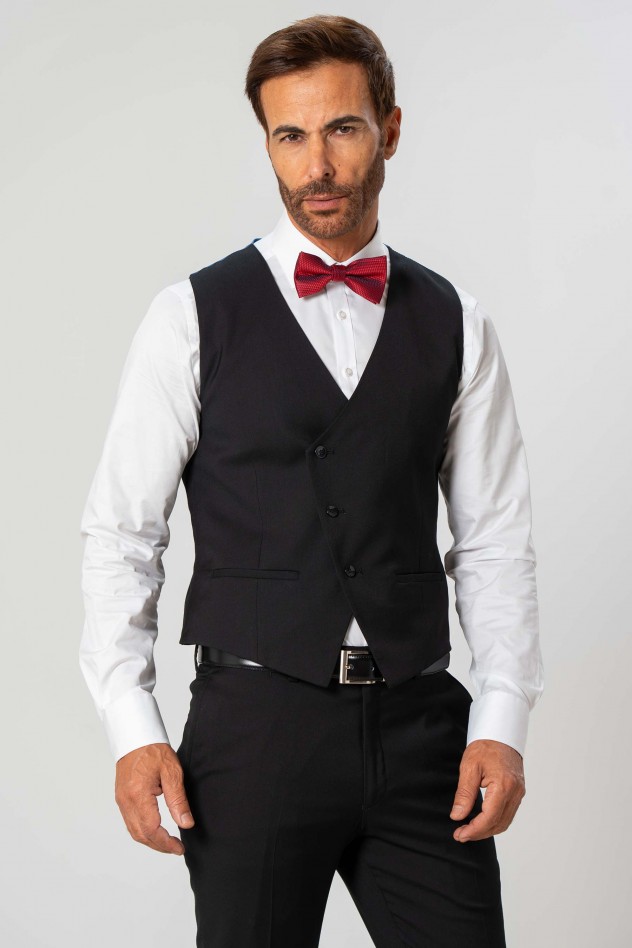 Chaleco cruzado elástico liso