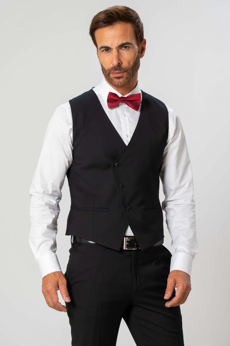 Chaleco cruzado elástico liso