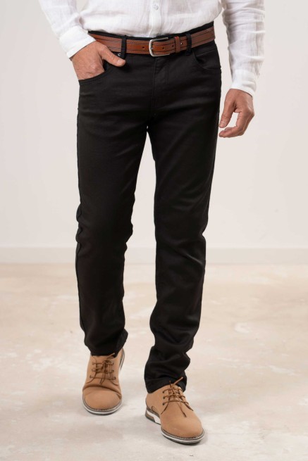 Pantalón denim negro Slim Fit